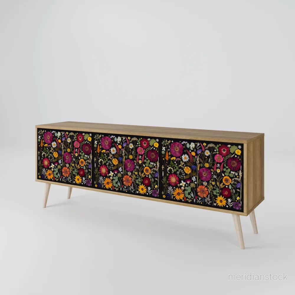 MIDNIGHT GARDEN 3-Door TV Cabinet MIDNIGHT GARDEN 3-Door TV Cabinet