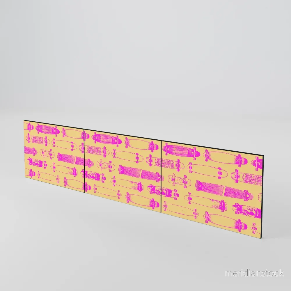 SKATEBOARD ARTISTRY Luckset med 3 dörrar till TV-bänk - Bild 2