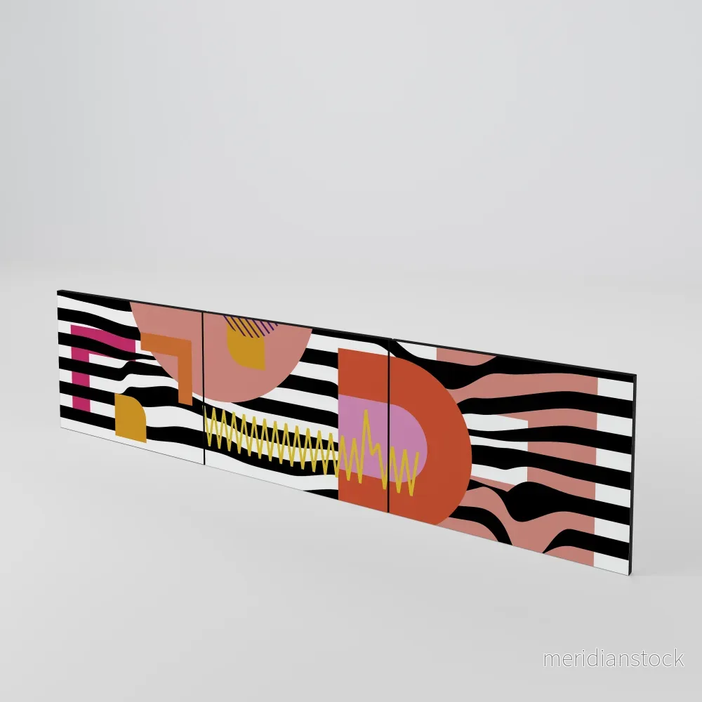 CHROMATIC ABSTRACT Luckset med 3 dörrar till TV-bänk - Bild 2