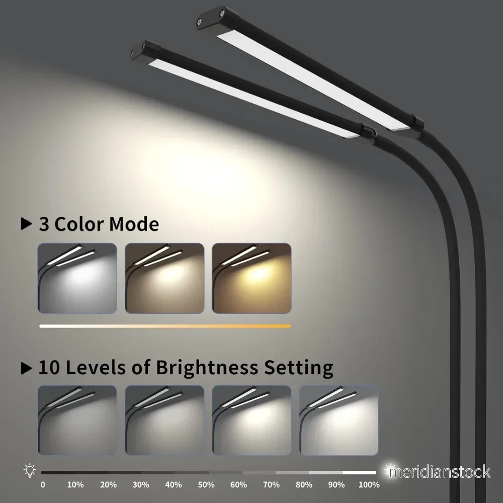 77 LED skrivbordsklämlampa med en 70 cm flexibel svanhals – Ravien - Bild 3