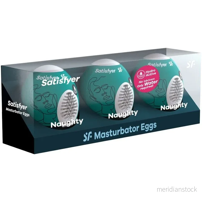 SATISFYER - 3 MASTURBATOR EGGS NAUGHTY