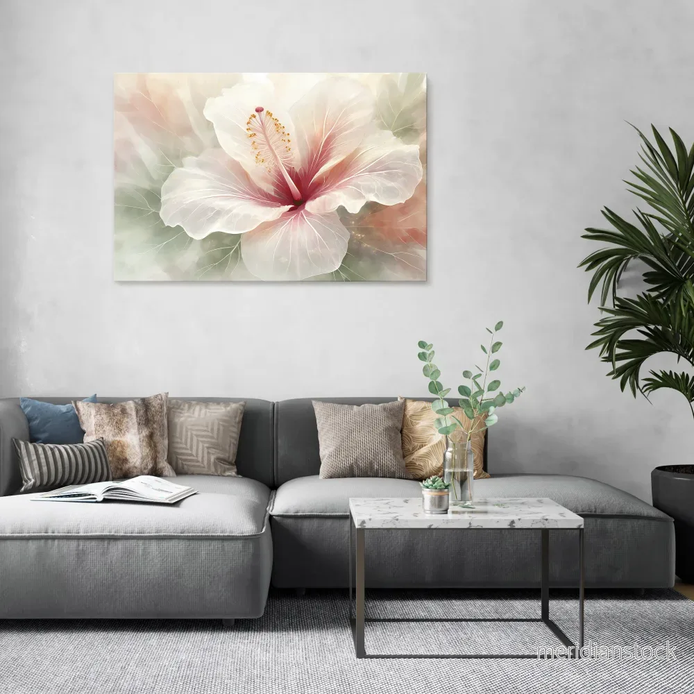 GOSSAMER FLORAL DREAM Horizontal Canvas Print