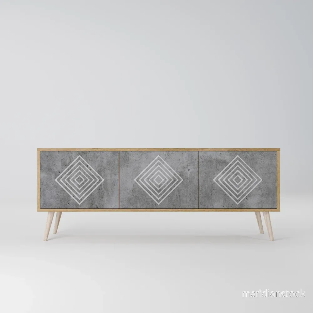 POLYGONAL ARTISTRY TV-bänk med 3 dörrar - Bild 2