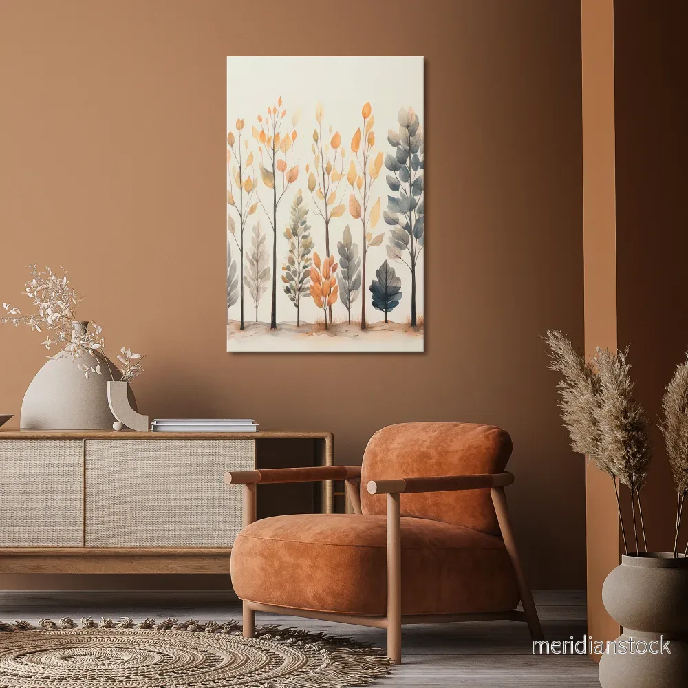 AUTUMN FOREST Vertical Canvas Print - Bild 2