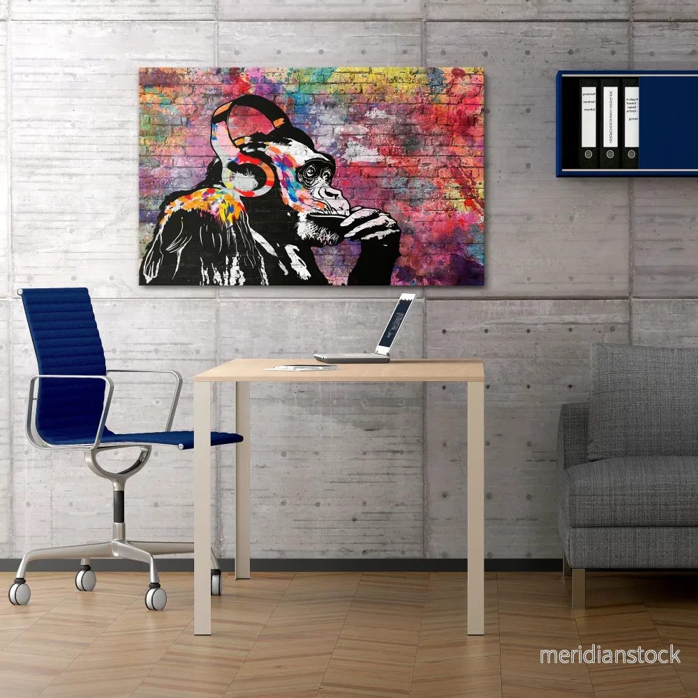 APISH LISTENER Horizontal Canvas Print - Bild 2