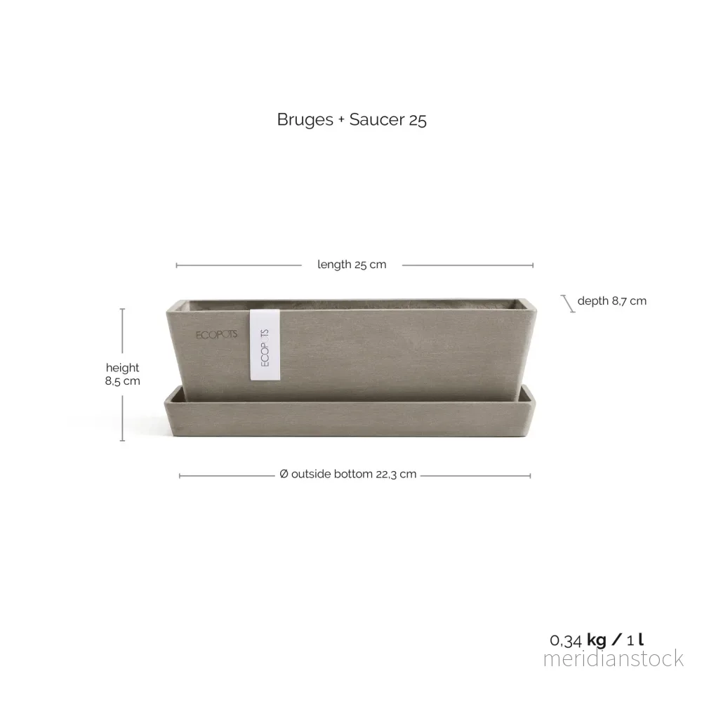 Kruka Bruge 25cm + krukfat taupe - Bild 3