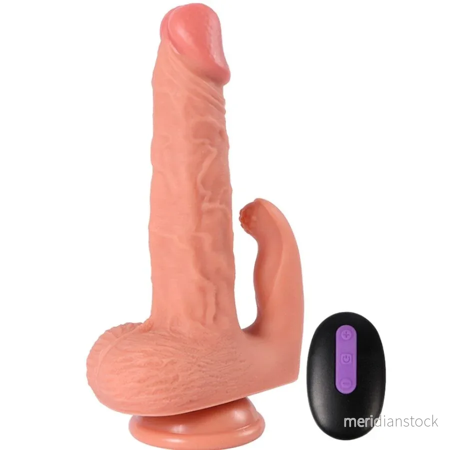 SHEQU - HAYDEN DILDO AND CLITORIS STIMULATOR WITH VIBRATION AND REMOTE CONTROL 16 CM