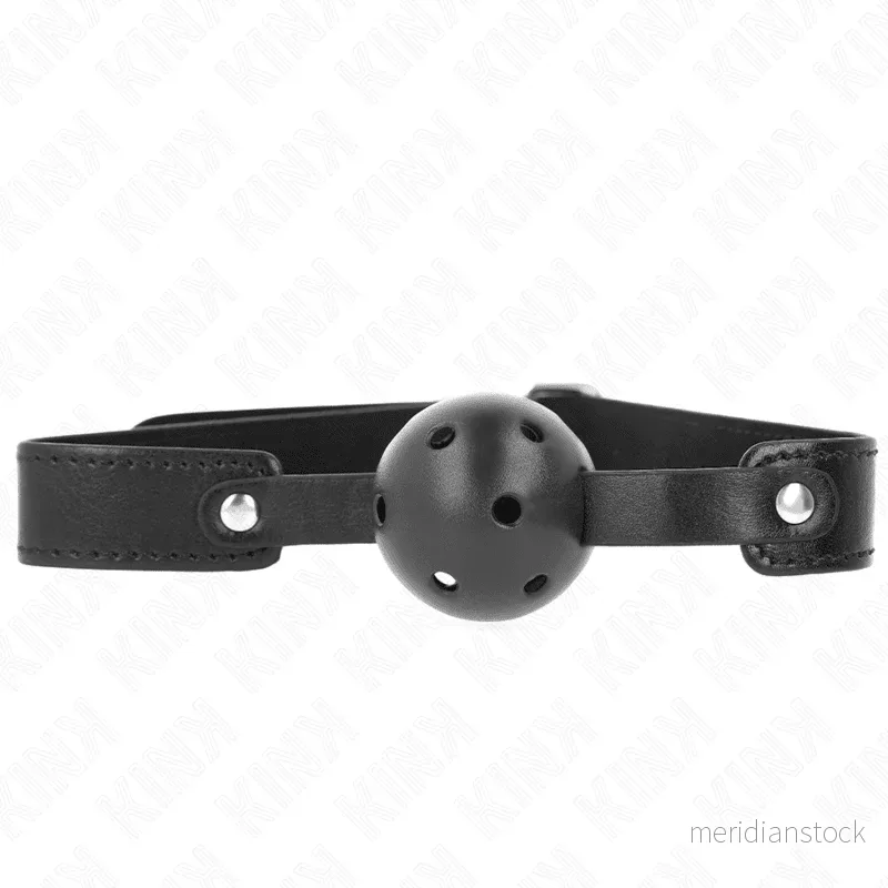 KINK - BLACK BREATHABLE BALL 4.5 CM GAG 65 x 2.5 CM