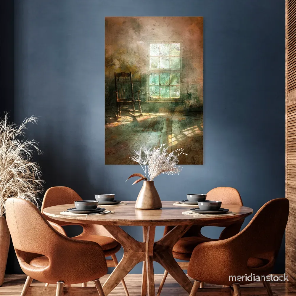 SUNLIT STILLNESS Vertical Canvas Print