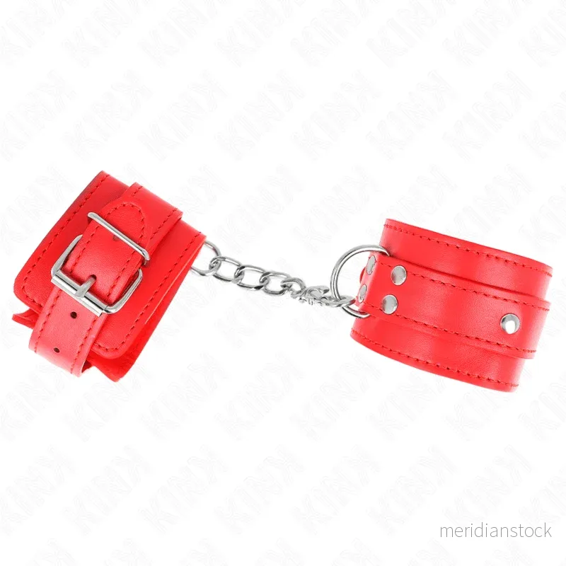 KINK - 3 D-RING WRIST RESTRAINTS ADJUSTABLE RED 17.5-25 CM X 6 CM - Bild 2