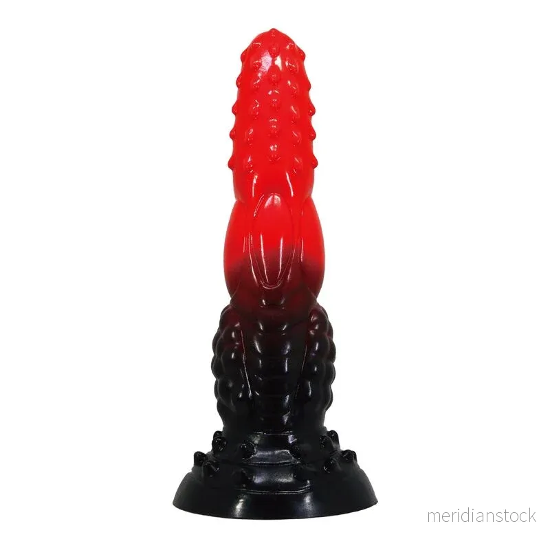 POWER MONSTERS - FIRE DRAGON FANTASY DILDO WITH SUCTION CUP 24.5 CM Ø 5.8 CM RED & BLACK - Bild 3