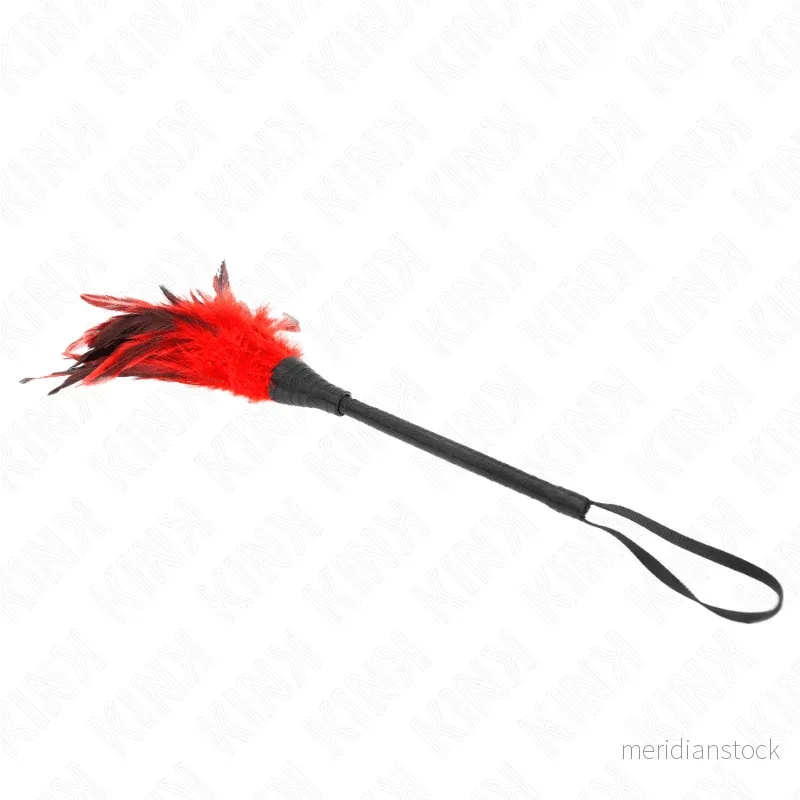 KINK - RED MAIDS HORN SHAPED TICKLE CHICKEN FEATHERS 36 CM - Bild 2