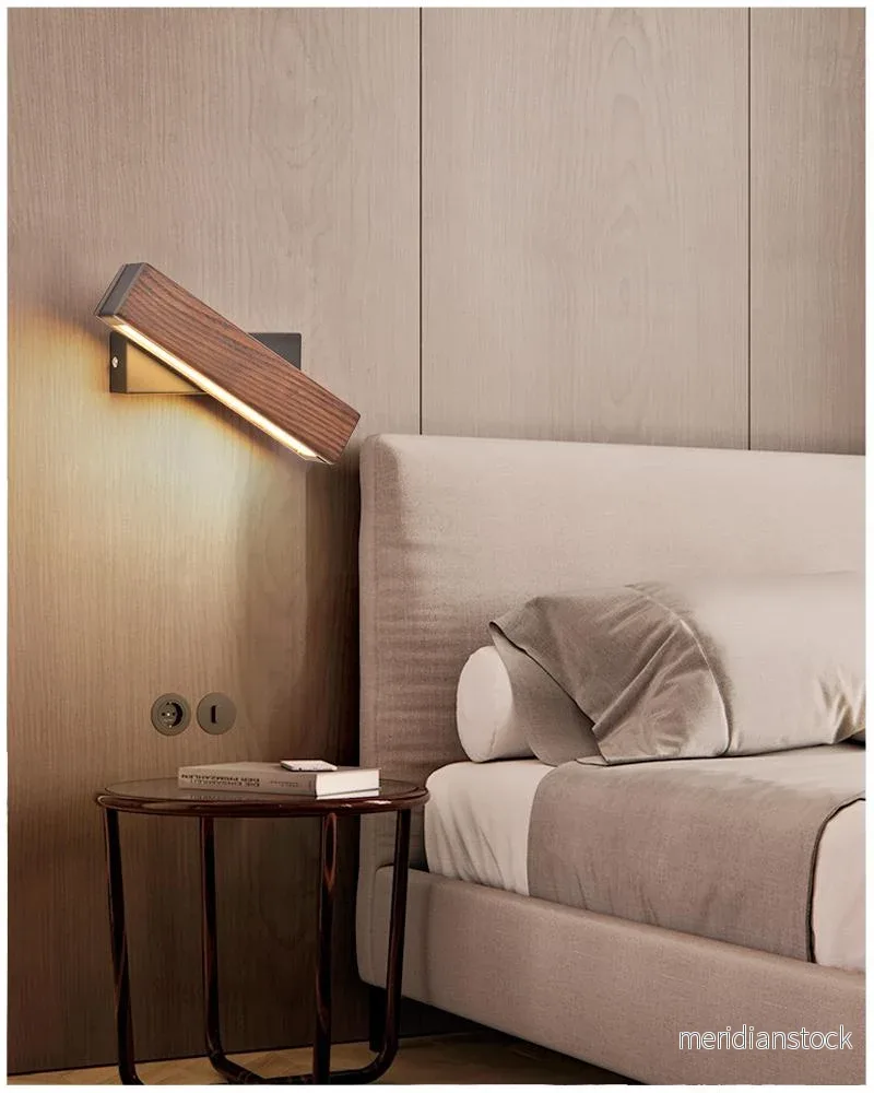 Trä-LED-vägglampa med vridbar funktion - Twilight Pivot - Bild 3