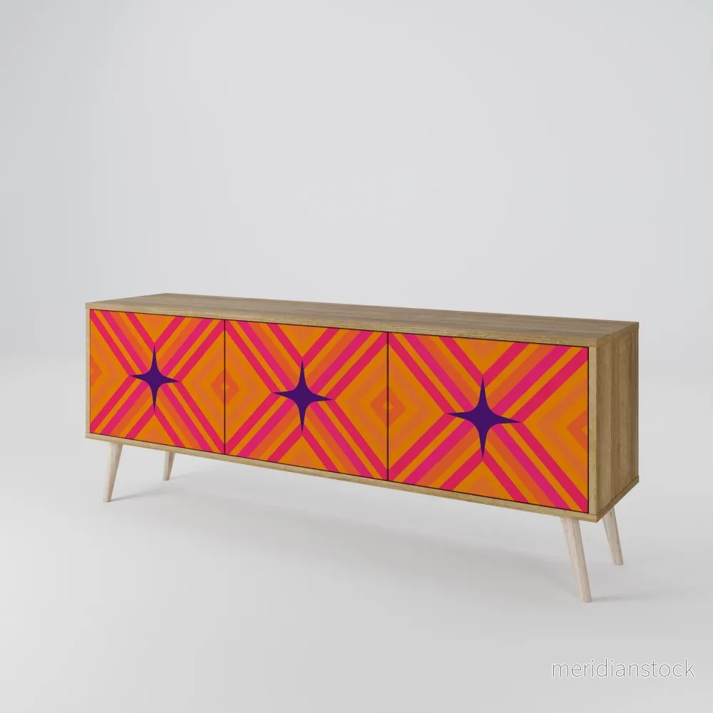 GEOMETRIC BRILLIANCE TV-bänk med 3 dörrar GEOMETRIC BRILLIANCE TV-bänk med 3 dörrar