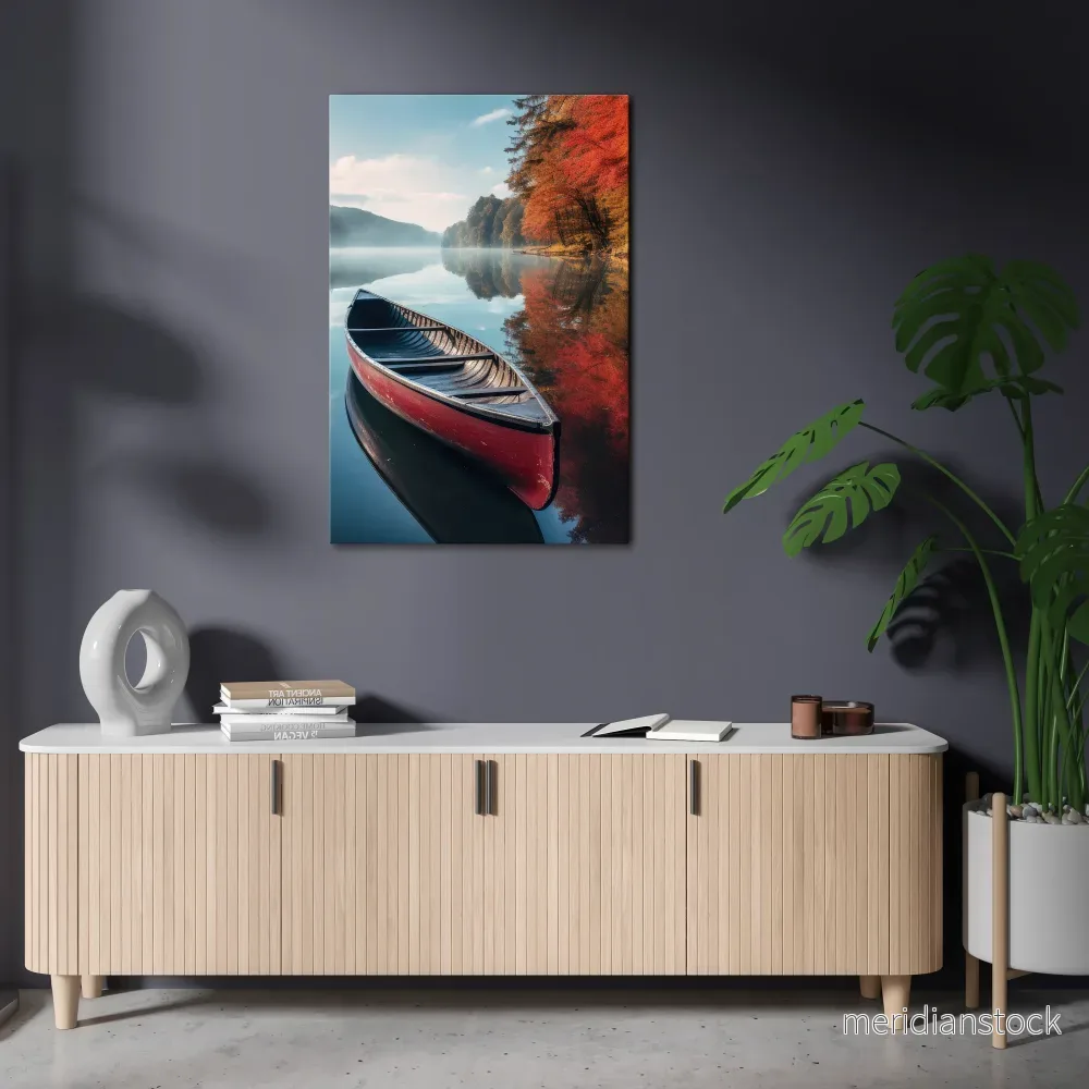 BOAT OF TRANQUILITY Vertical Canvas Print - Bild 2