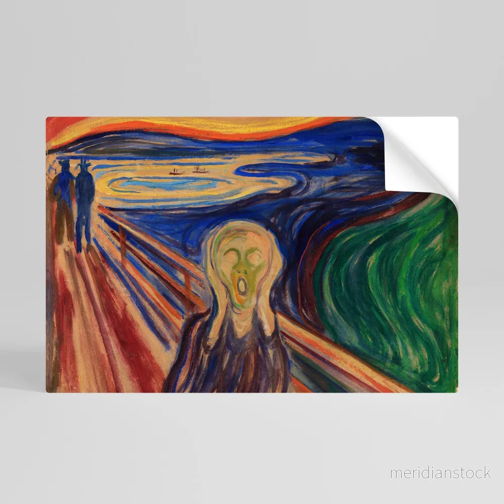 THE SCREAM Självhäftande Horisontell Poster THE SCREAM Självhäftande Horisontell Poster
