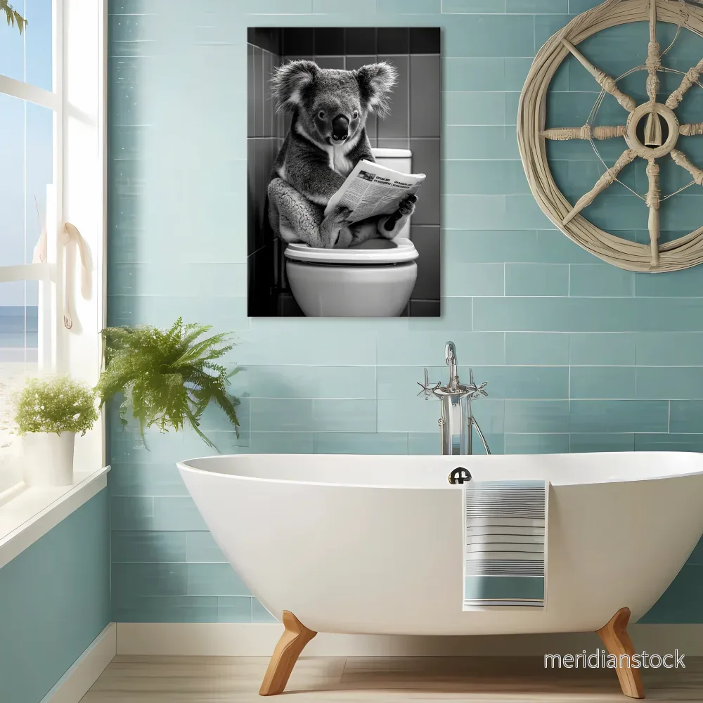TOILET TIME TALES Vertical Canvas Print