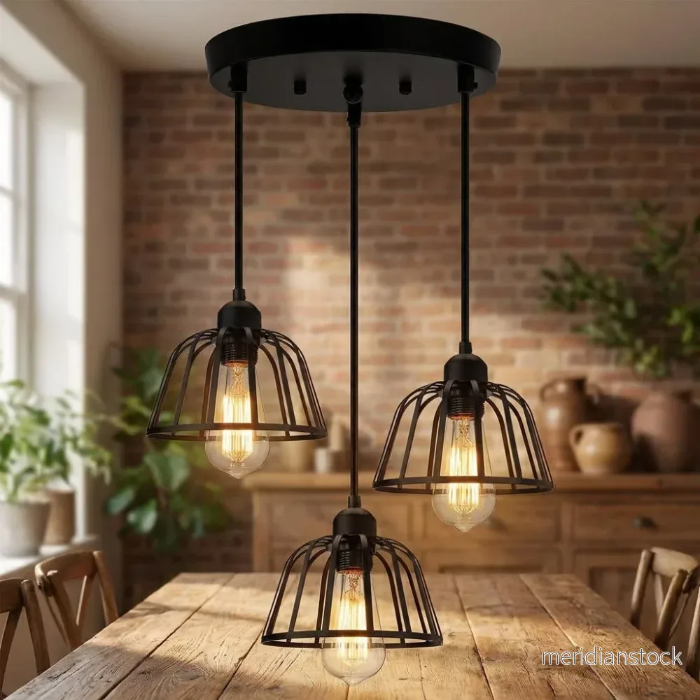 Höjdjusterbar trearmad lampa – Industrova Höjdjusterbar trearmad lampa – Industrova