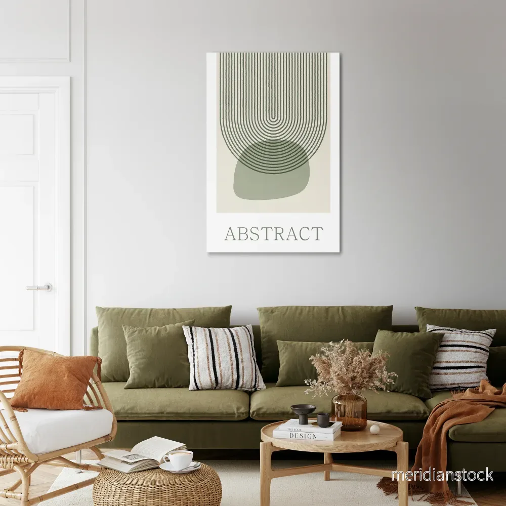 GREEN ABSTRACT Vertical Canvas Print