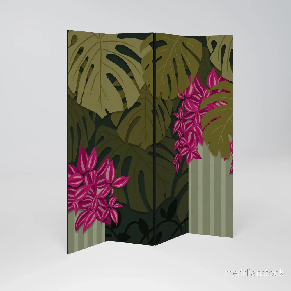 TROPICAL BEAUTY Rumsavdelare 4 paneler - Bild 2