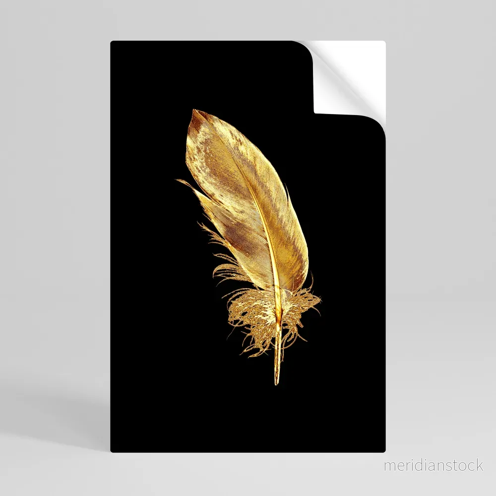 SHIMMERING FEATHER GRACE Självhäftande Vertikal Poster - Bild 3