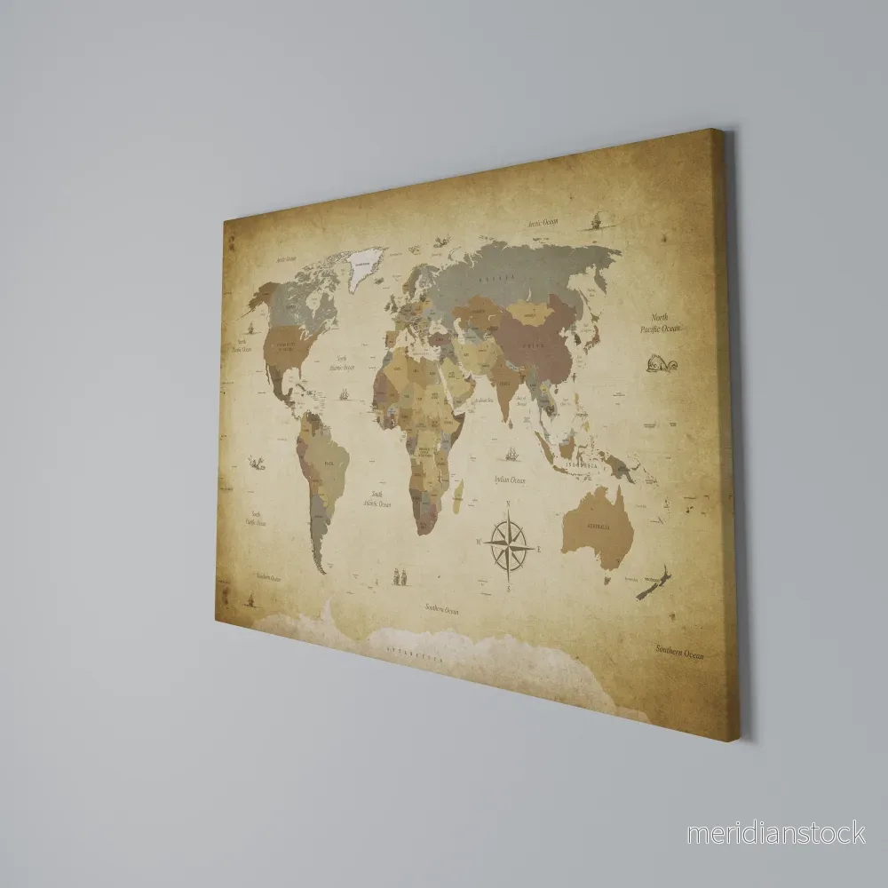 MYSTICAL MAP ODYSSEY Horizontal Canvas Print - Bild 3