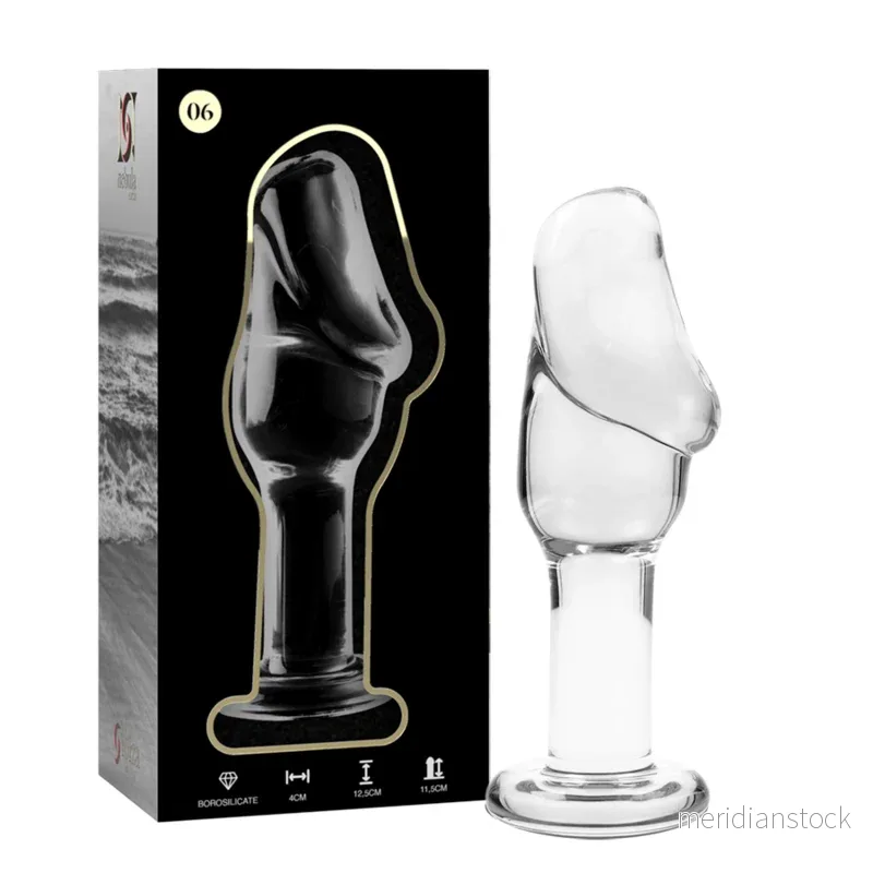 NEBULA SERIES BY IBIZA - MODEL 6 ANAL PLUG BOROSILICATE GLASS CLEAR 12.5 CM -O- 4 CM