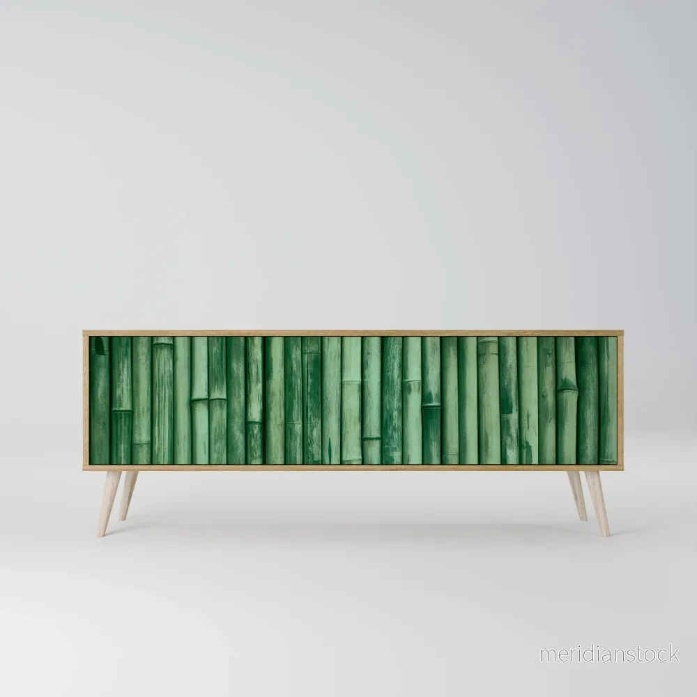 NATURAL GREEN TV-bänk med 3 dörrar - Bild 2