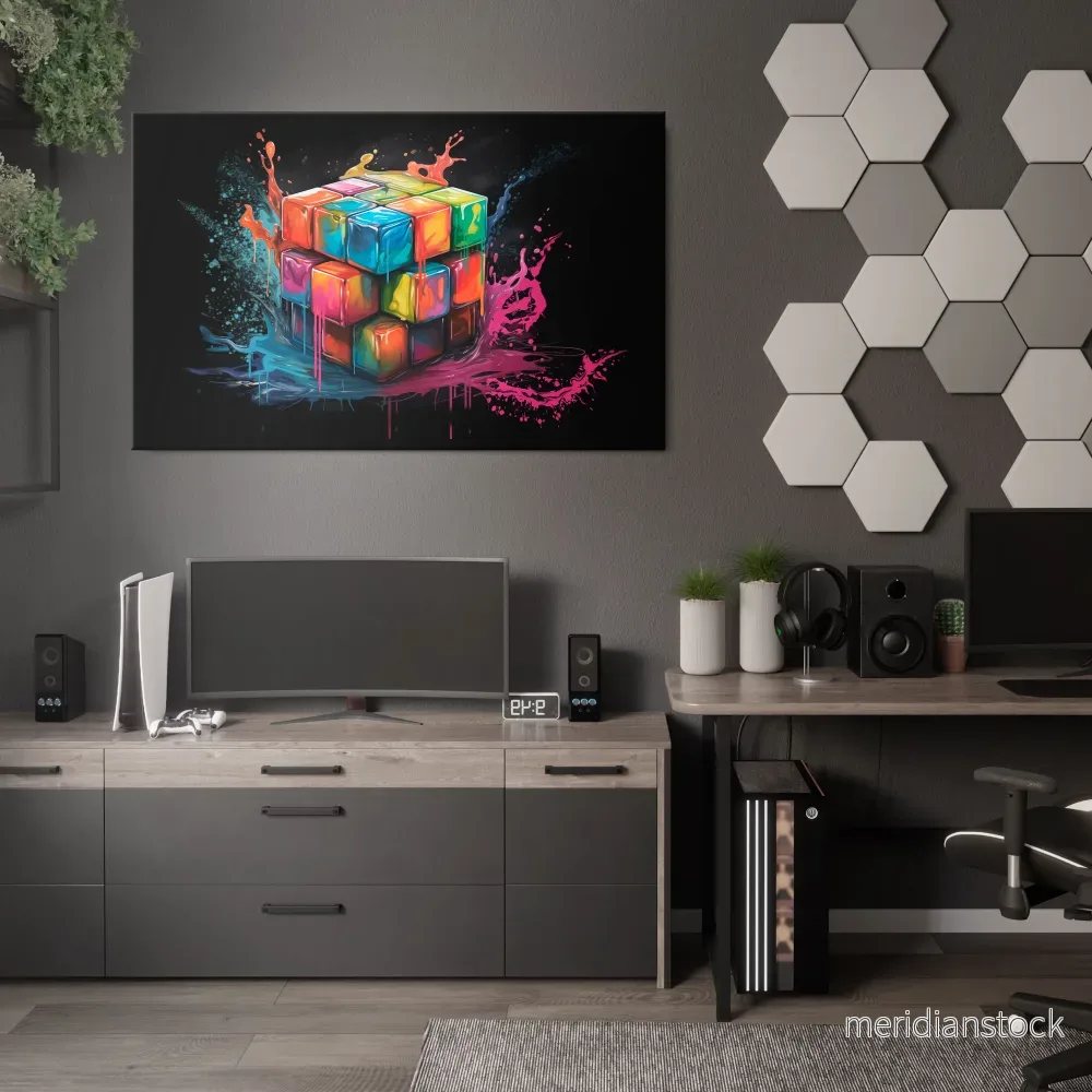 CUBE FUSION Horizontal Canvas Print - Bild 2