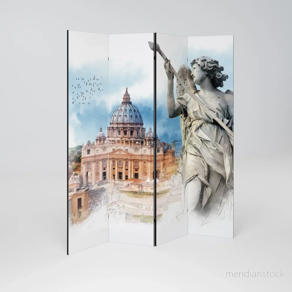 MYSTICAL CITYSCAPE RELIC Rumsavdelare 4 paneler - Bild 2