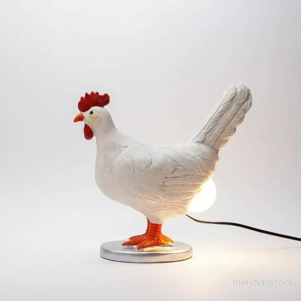 Keramikhönsfigurlampa - CluckLite - Bild 2
