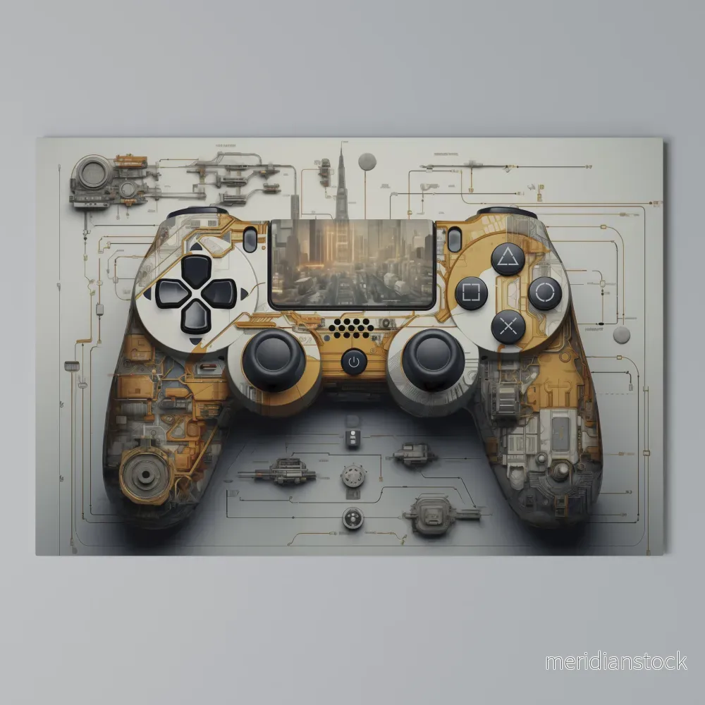 CYBER CHRONICLES PAD Horizontal Canvas Print - Bild 2