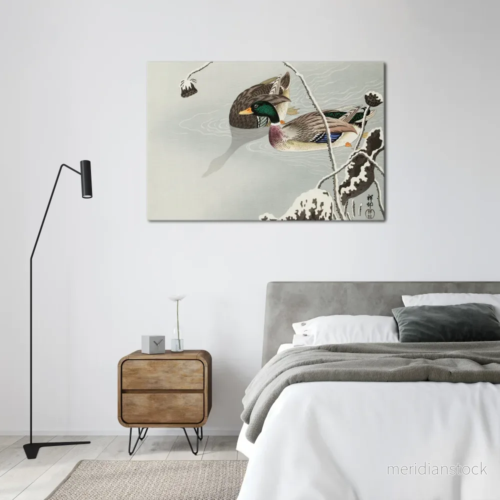 DANCE OF DUCKS Horizontal Canvas Print