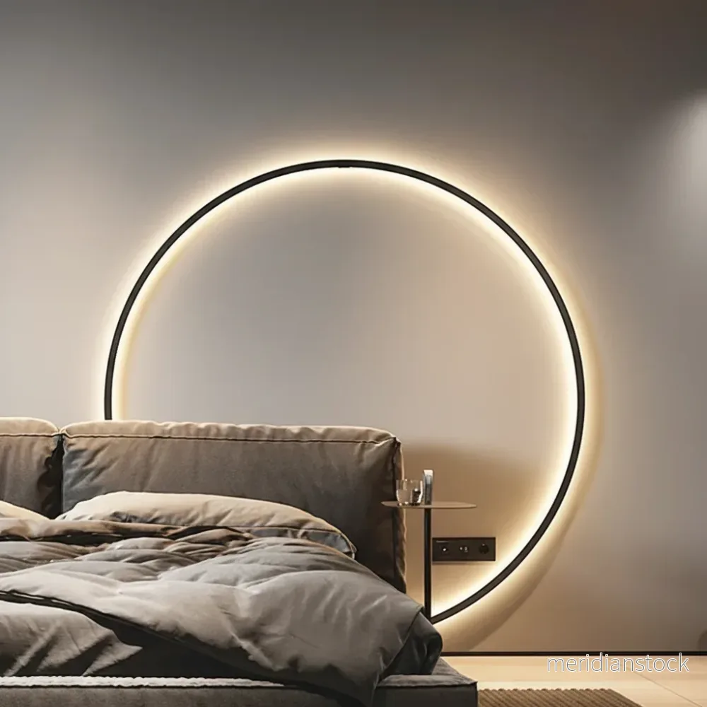 Minimalistisk rund vägglampa - Glowring