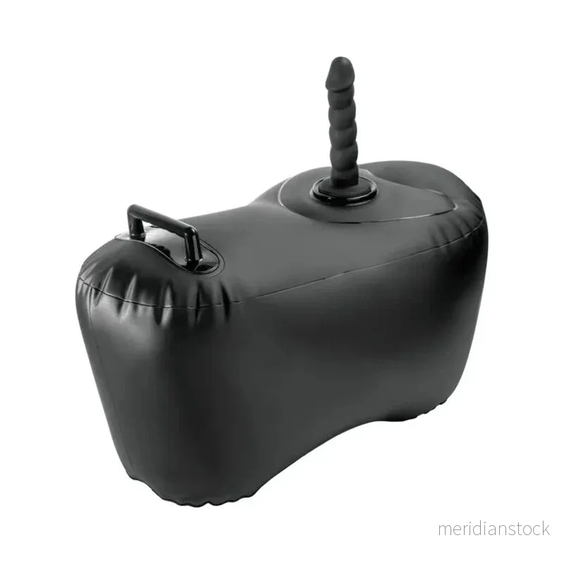 FETISH FANTASY SERIES - BODY DOCK INFLATABLE LOVE SEAT WITH DILDO 69.2 CM BLACK