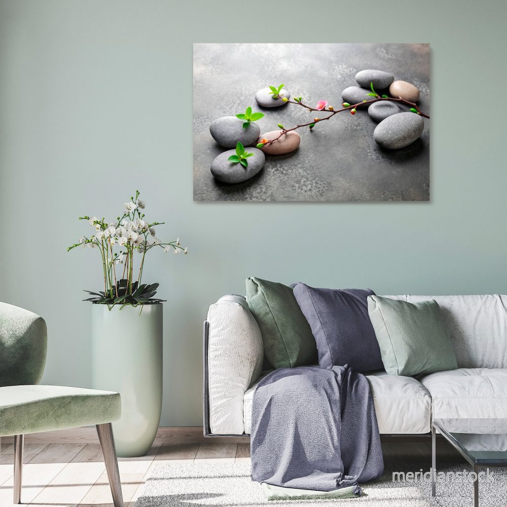 STONES AND BLOSSOMS Horizontal Canvas Print - Bild 2