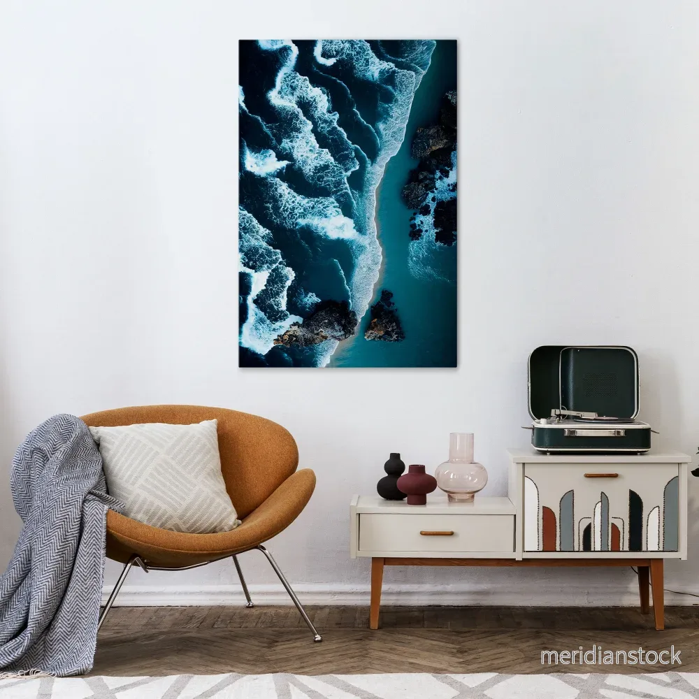 COSMIC COASTLINE Vertical Canvas Print - Bild 2