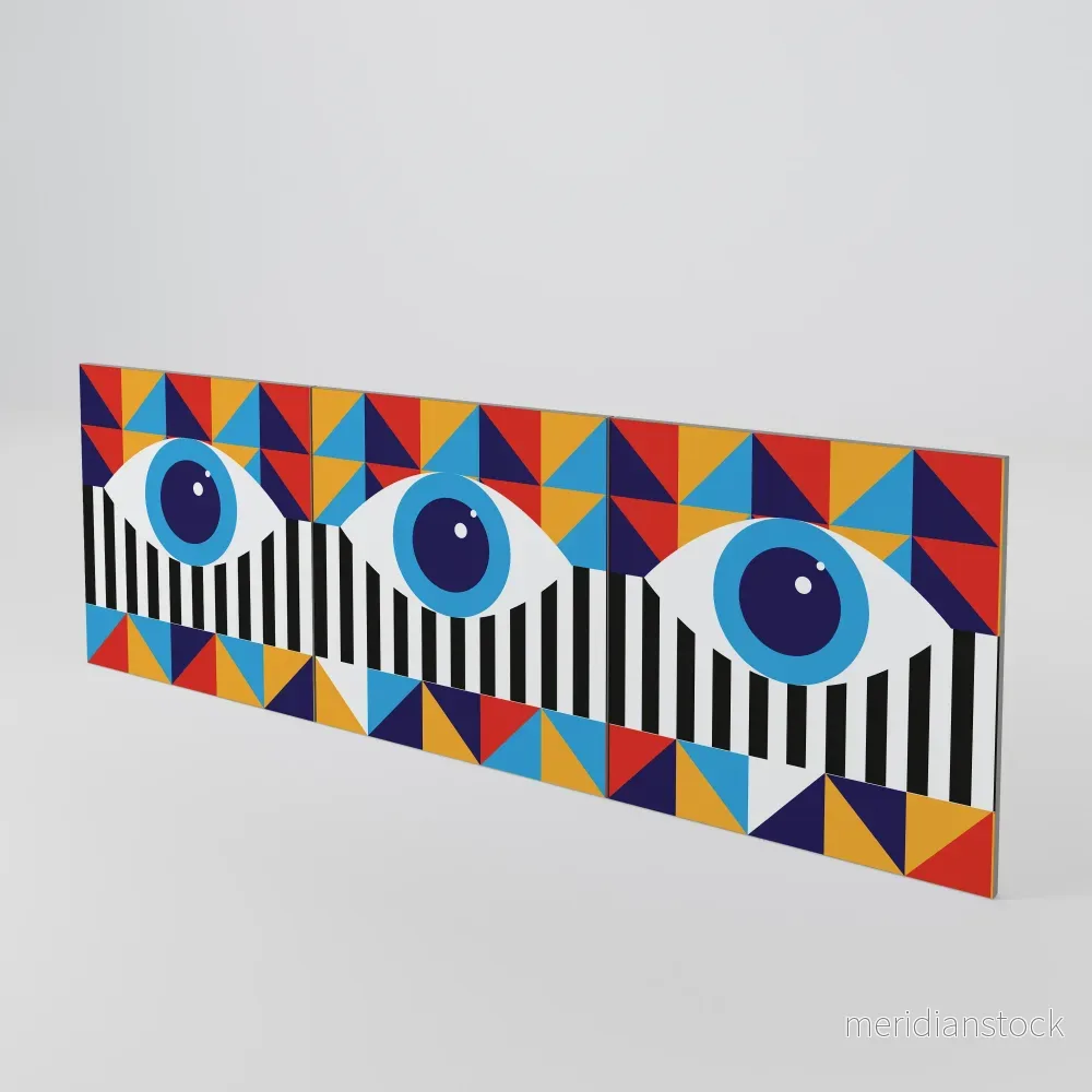 ABSTRACTION AND GEOMETRY Luckset med 3 dörrar till sideboard - Bild 2