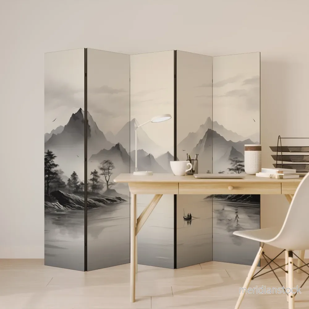 ASIAN VENTURE Dekorativ rumsavdelare – 5 paneler - Bild 3
