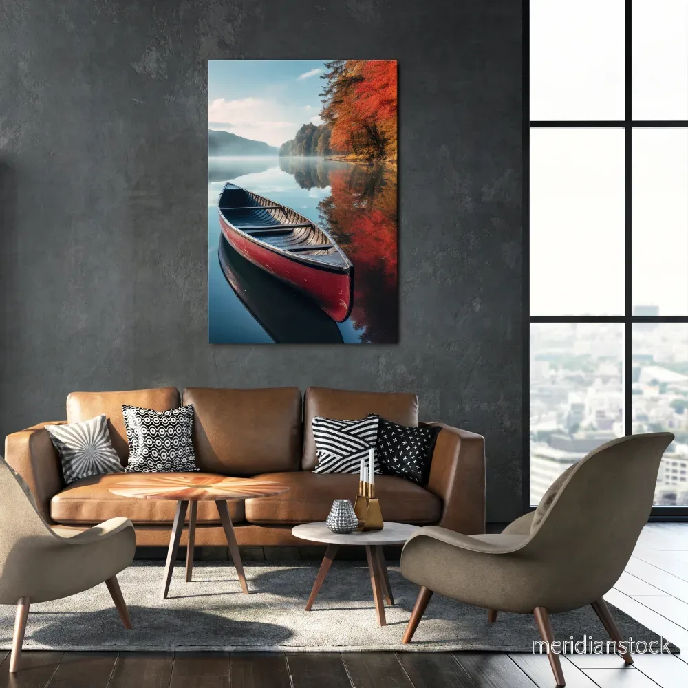 BOAT OF TRANQUILITY Vertical Canvas Print BOAT OF TRANQUILITY Vertical Canvas Print