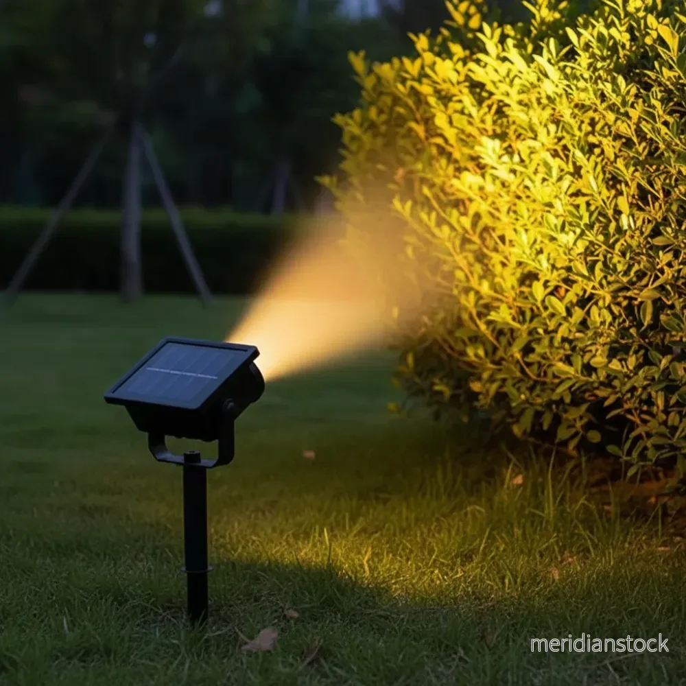 Solcellsdriven trädgårdsspotlight med stolpe - Lumenova - Bild 2