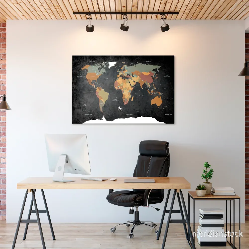 NAVIGATING VIBRANT LANDS Horizontal Canvas Print
