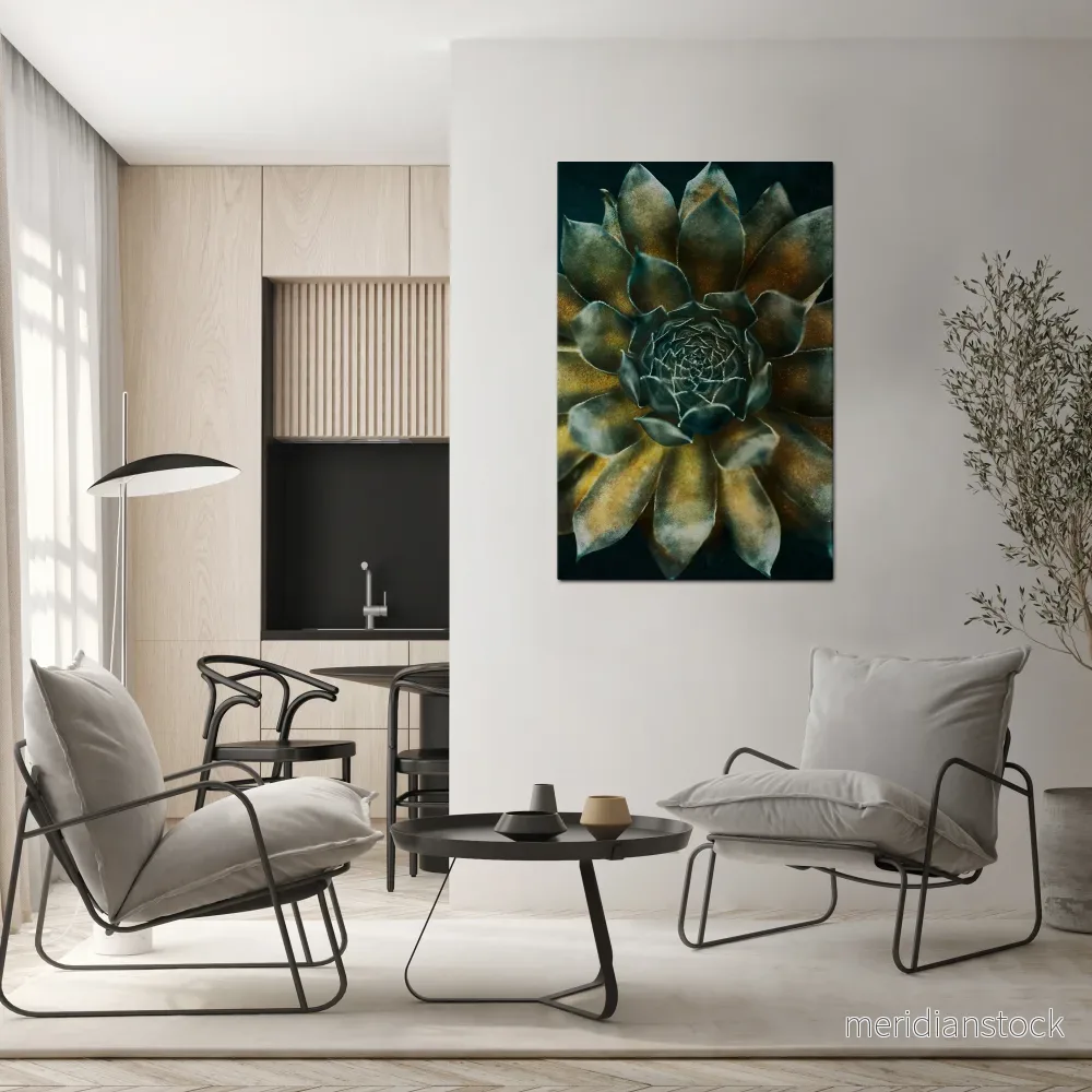 MYSTICAL SUCCULENT WHIRL Vertical Canvas Print - Bild 2