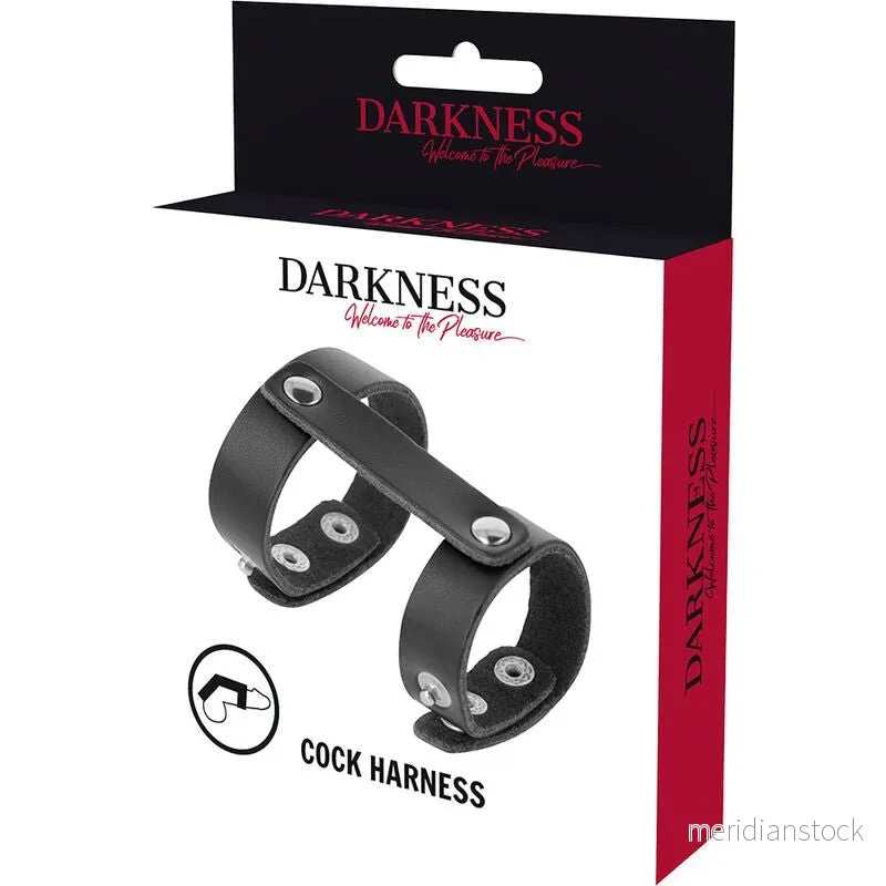 DARKNESS - LEATHER ADJUSTABLE PENIS AND TESTICLE RING - Bild 2