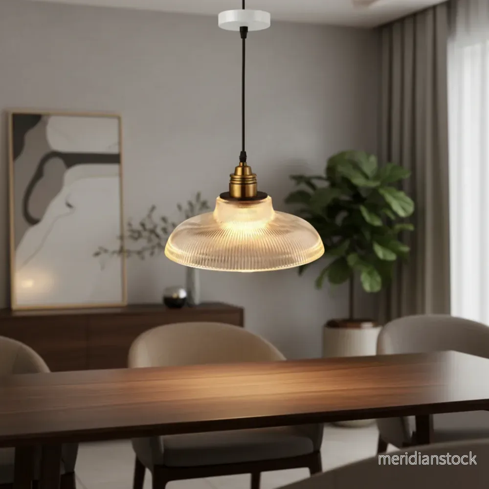 Modern pendellampa i metall och glas - AmbiGlow