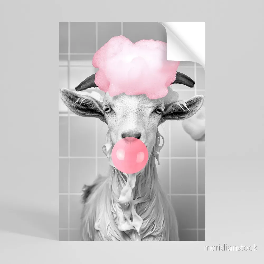 BUBBLEGUM BOVINE BLISS Självhäftande Vertikal Poster - Bild 3