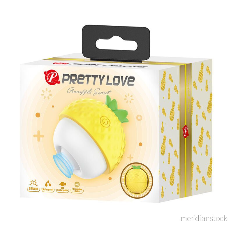 PRETTY LOVE - RECHARGEABLE SUCTION AND THRUSTING CLITORAL STIMULATOR YELLOW - Bild 2