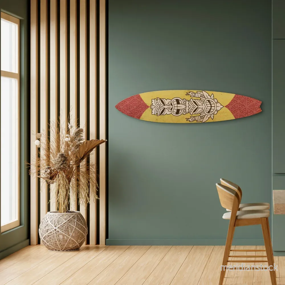 TIKI TOTEM Dekorativ Surfbräda