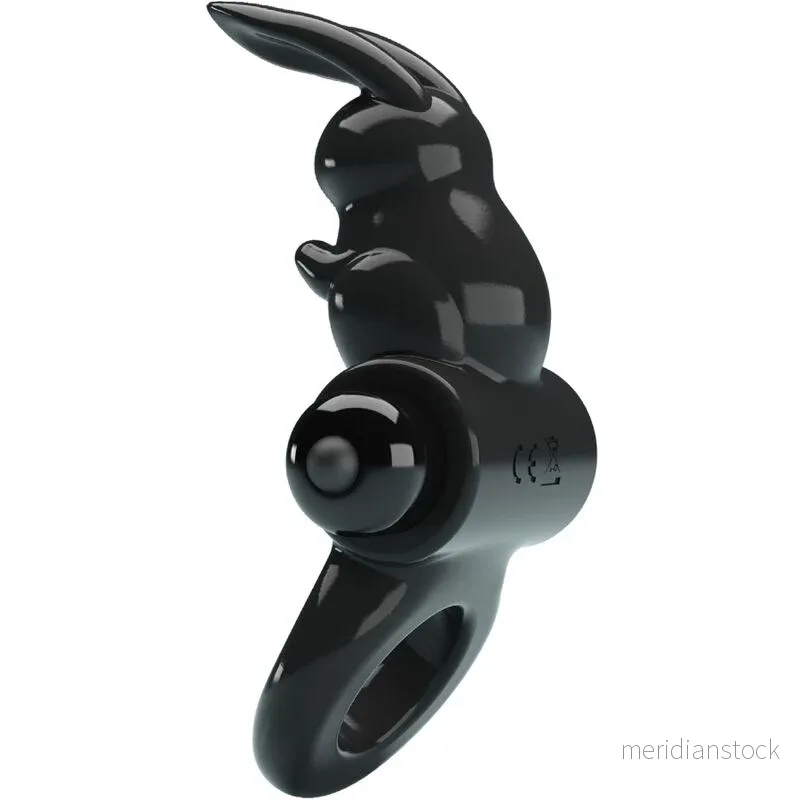 PRETTY LOVE - EXCITING RING RABBIT VIBRATOR RING 10 VIBRATIONS BLACK - Bild 3