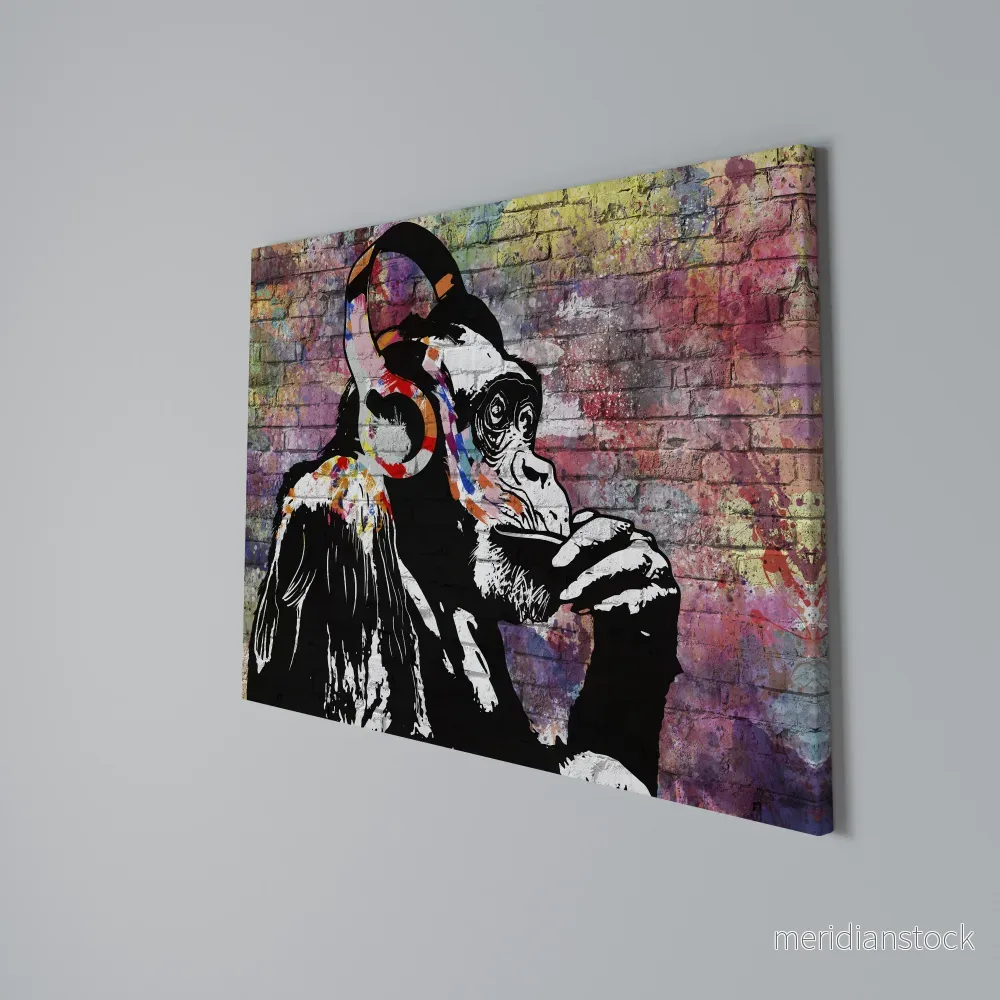 APISH LISTENER Horizontal Canvas Print - Bild 3